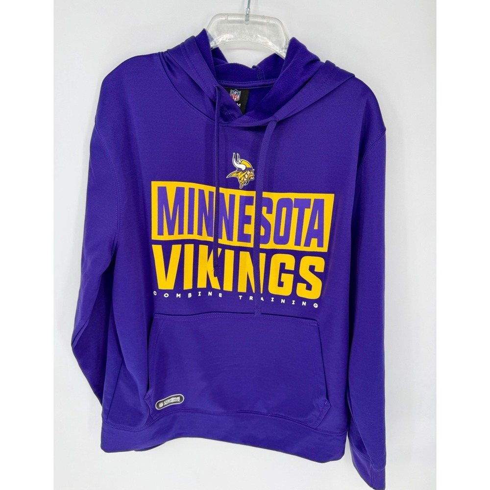 Minnesota Vikings NFL Team Apparel Men's Hoodie Pullover Size Medium Purple